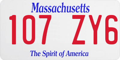 MA license plate 107ZY6