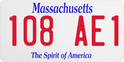 MA license plate 108AE1