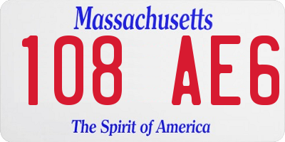 MA license plate 108AE6