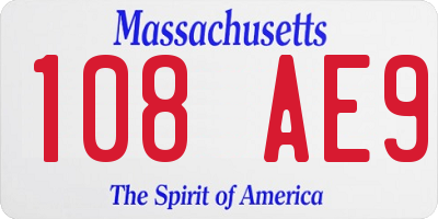 MA license plate 108AE9