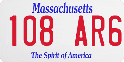 MA license plate 108AR6