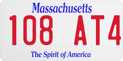 MA license plate 108AT4