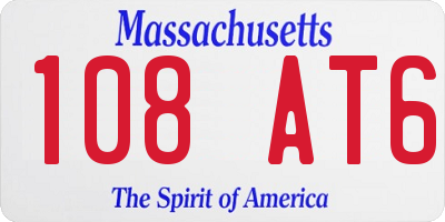 MA license plate 108AT6