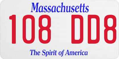 MA license plate 108DD8