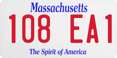 MA license plate 108EA1