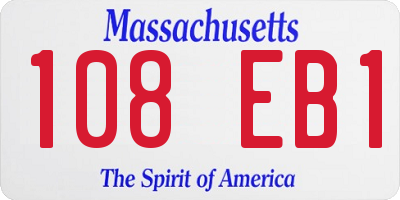 MA license plate 108EB1