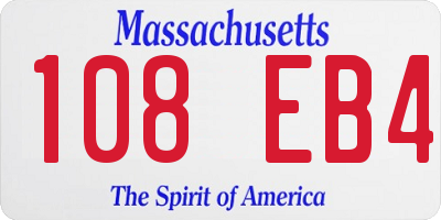 MA license plate 108EB4