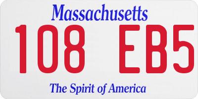 MA license plate 108EB5