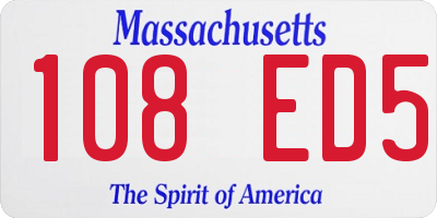 MA license plate 108ED5