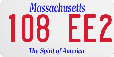 MA license plate 108EE2