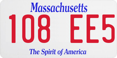MA license plate 108EE5