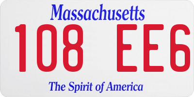 MA license plate 108EE6