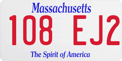 MA license plate 108EJ2