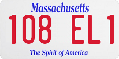 MA license plate 108EL1
