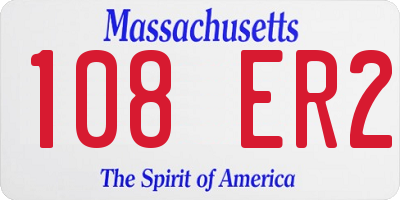 MA license plate 108ER2