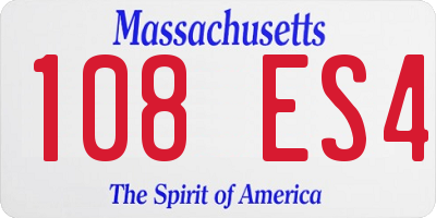 MA license plate 108ES4