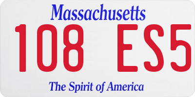 MA license plate 108ES5