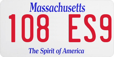 MA license plate 108ES9