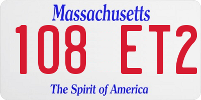MA license plate 108ET2