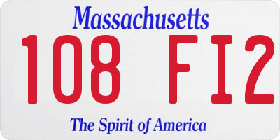 MA license plate 108FI2