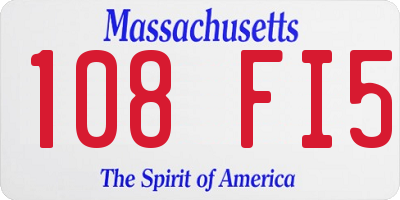 MA license plate 108FI5
