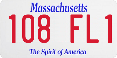 MA license plate 108FL1