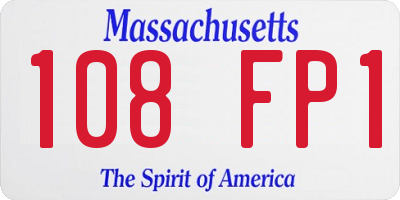 MA license plate 108FP1