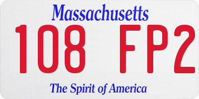 MA license plate 108FP2