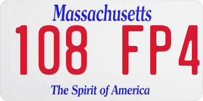 MA license plate 108FP4