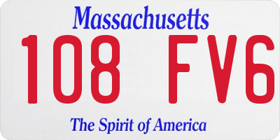 MA license plate 108FV6