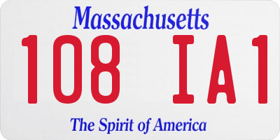 MA license plate 108IA1