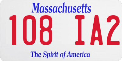 MA license plate 108IA2