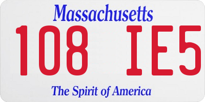 MA license plate 108IE5