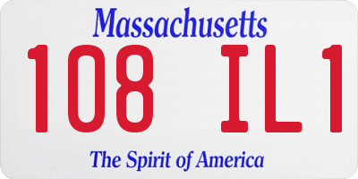 MA license plate 108IL1