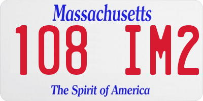 MA license plate 108IM2