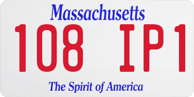 MA license plate 108IP1