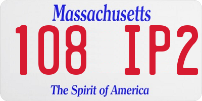 MA license plate 108IP2
