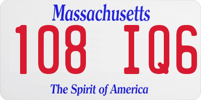MA license plate 108IQ6