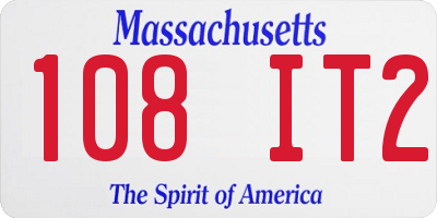 MA license plate 108IT2
