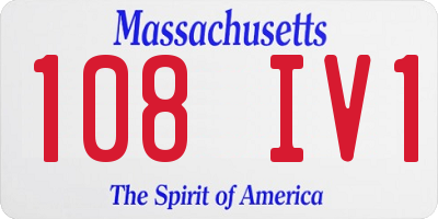 MA license plate 108IV1