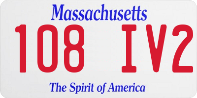 MA license plate 108IV2