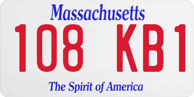 MA license plate 108KB1