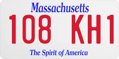 MA license plate 108KH1