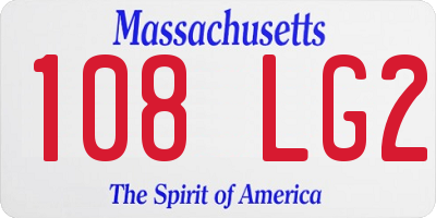 MA license plate 108LG2