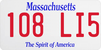 MA license plate 108LI5