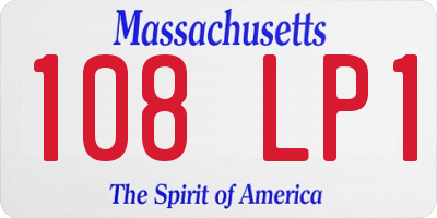 MA license plate 108LP1