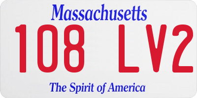 MA license plate 108LV2