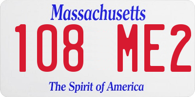 MA license plate 108ME2