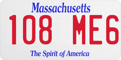 MA license plate 108ME6