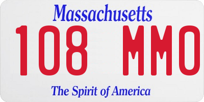 MA license plate 108MM0